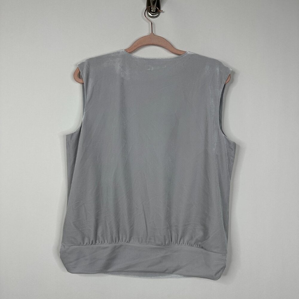 NWT White House Black Market Sleeveless Velvet Banded Top Moonlight XXS - Picture 3 of 7